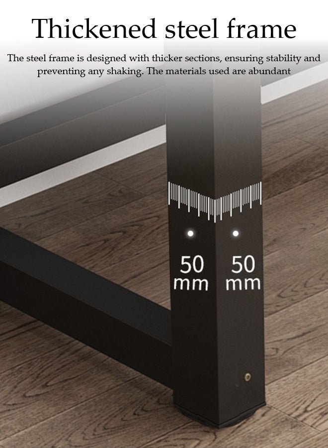 Spides Multipurpose Computer Desk Home Office Writing Study Desk Modern Simple Style Laptop Table Thickened Metal Leg Ergonomic Workstation Gaming Desk for Home Office Study for Bedroom Home Office Study - Image 5